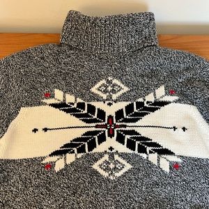 Polo Ralph Lauren Nordic Ski Sweater Ladies cotton wool cashmere XL funnel neck